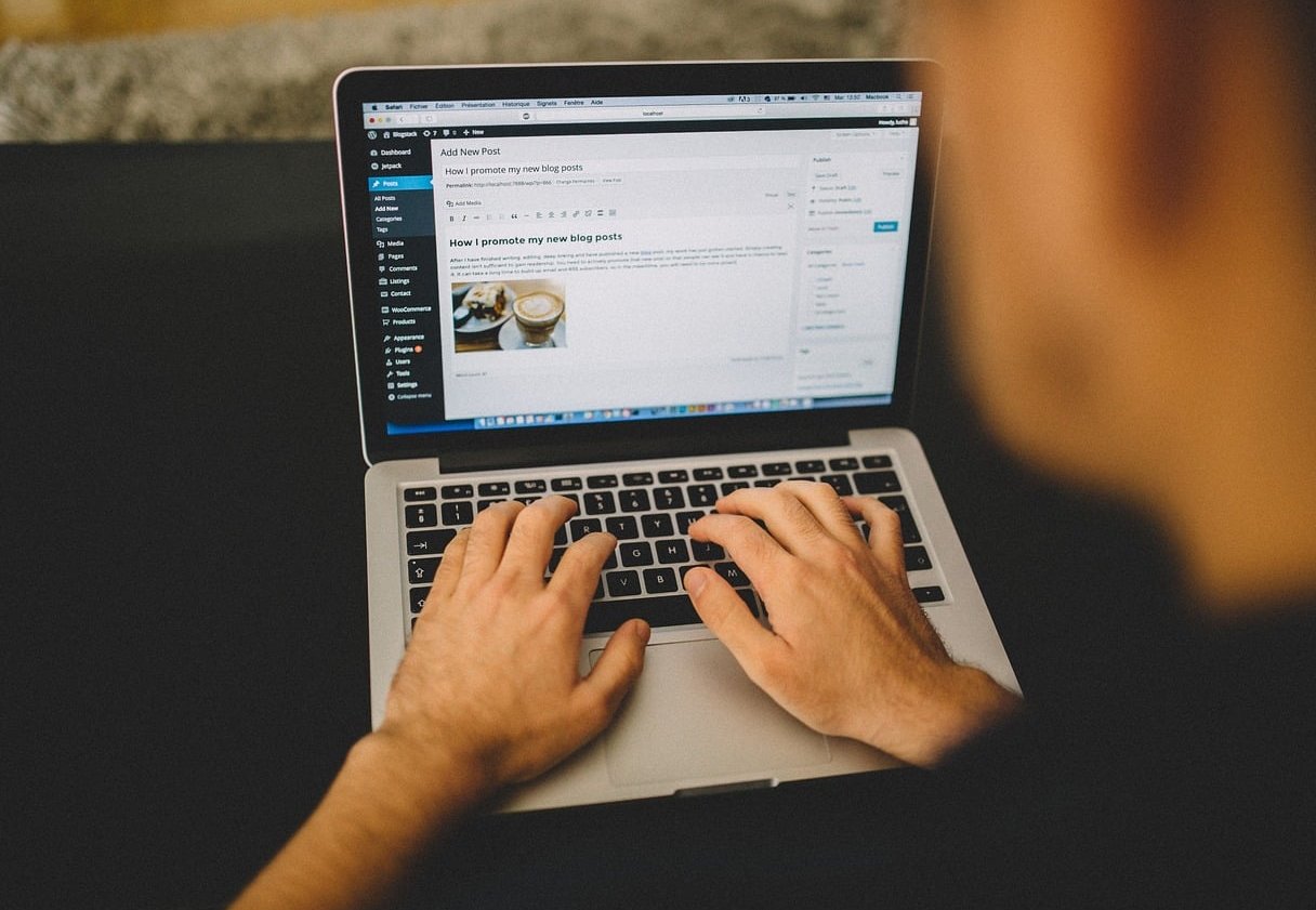 wordpress code laptop